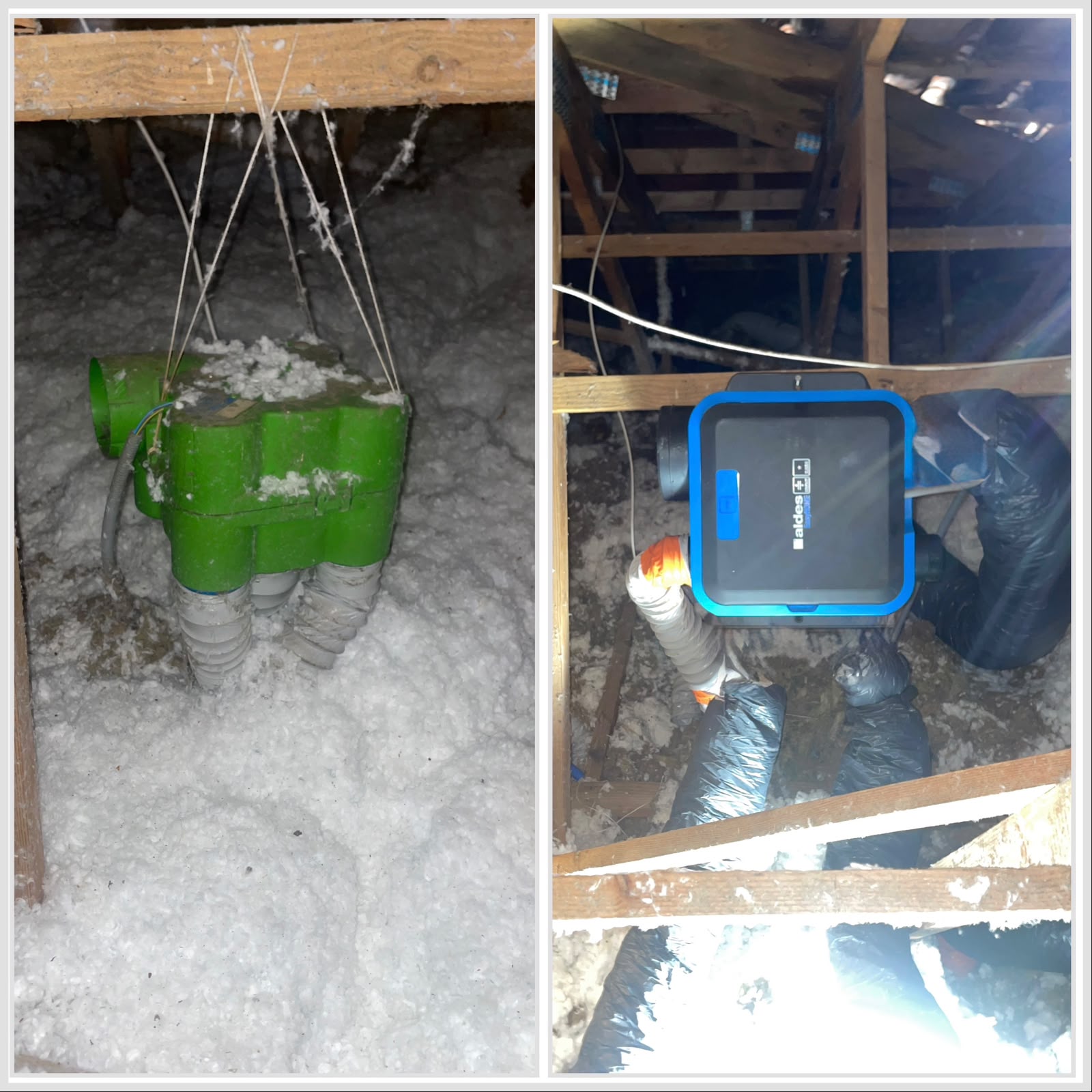 VMC installée en combles